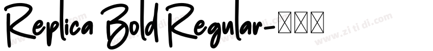 Replica Bold Regular字体转换